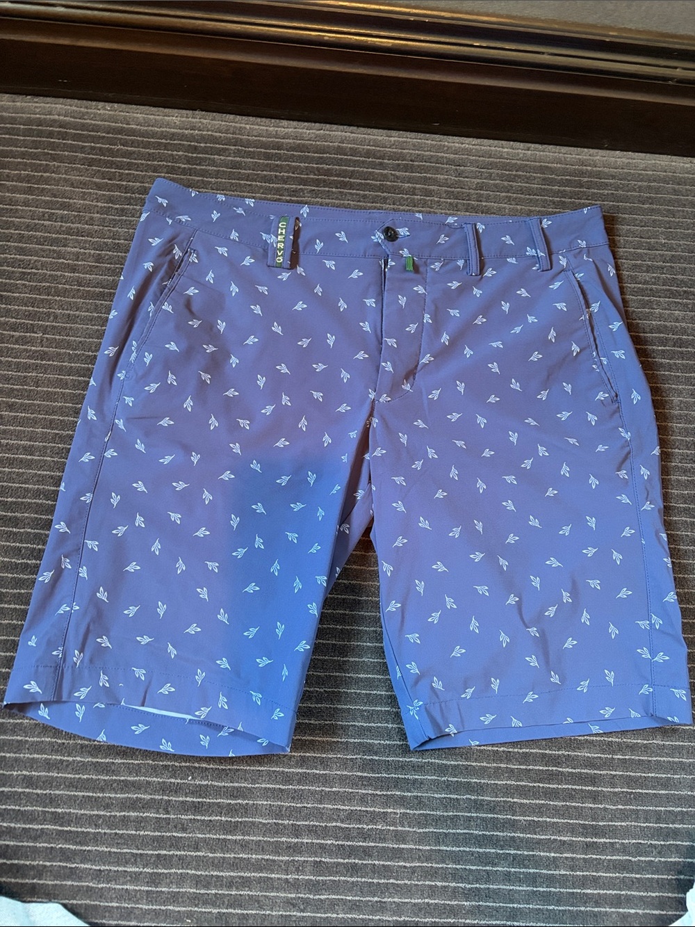 Chervo Men's Blue Patterned Performance golf Shorts